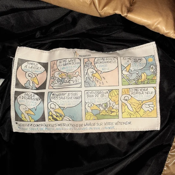 MONCLER PUFFER COAT LONG SLEEVE GOLDISH WOMEN'S SIZE 2 - Picture 13 of 14